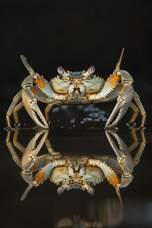 海鲜水产市场的活螃蟹 镜头下的鲜活与生机